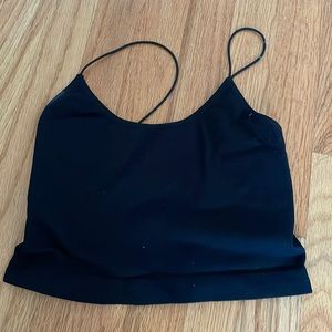 black tight stretchy tank top